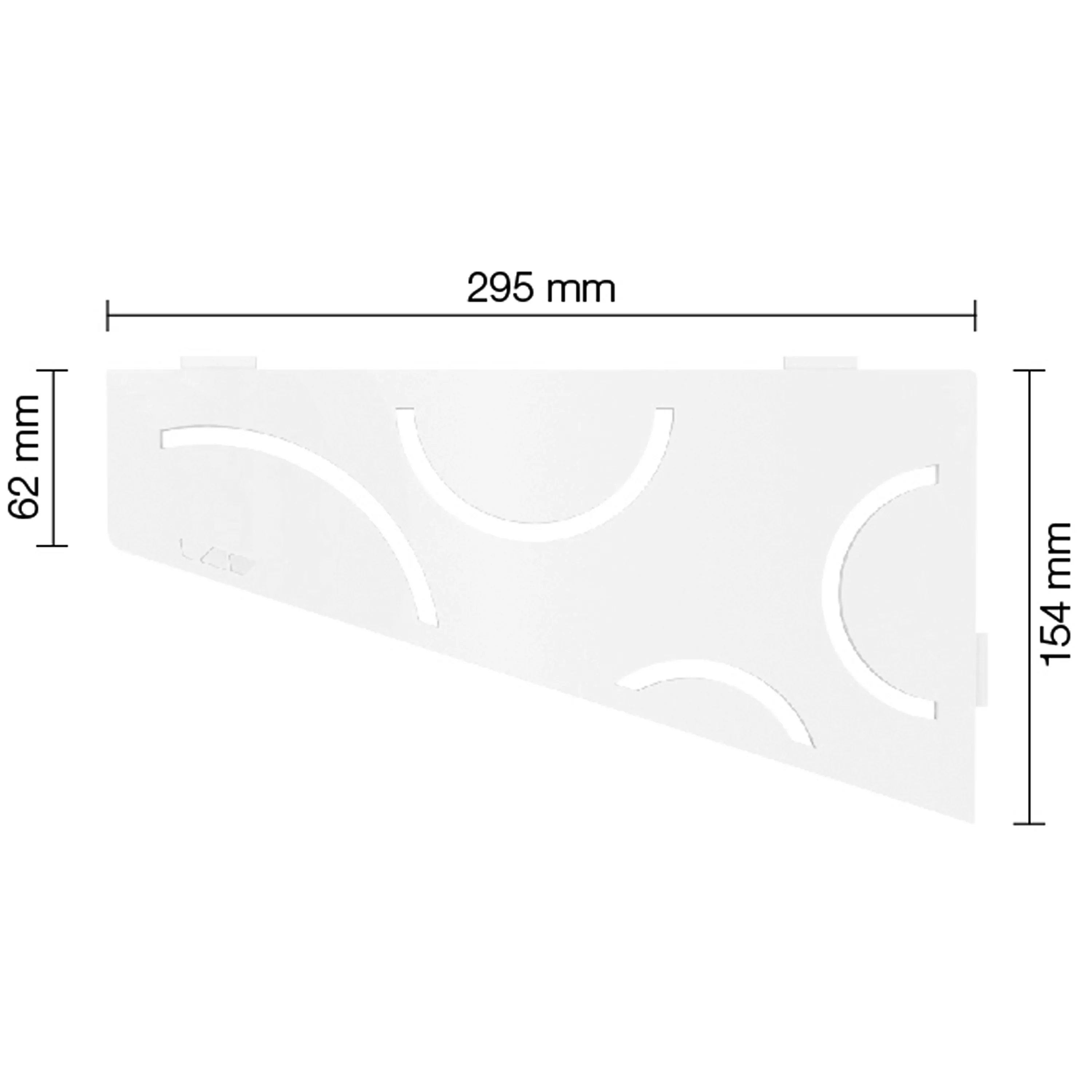 Wandablage Duschablage Schlüter 4eck 15,4x29,5cm Curve Weiß